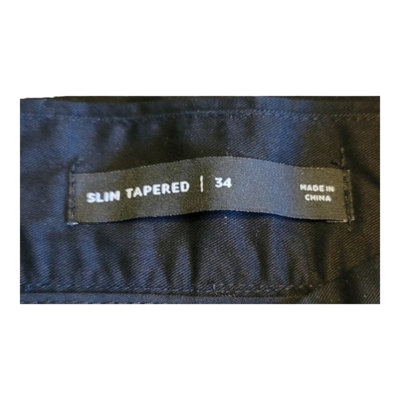 💥NEW💥 PACSUN - 34X27 Black Slim Tapered Pants - Picture 6 of 7